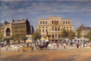 Vue générale des théâtres du boulevard du Temple avant le percement du boulevard Prince Eugène (détail) - Adolphe Martial Potemont