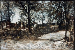 Paysage. Fontainebleau, 19e siècle - Adolphe Joseph Thomas Monticelli