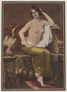 La favorite, femme avec un oiseau - Adolphe Weisz
