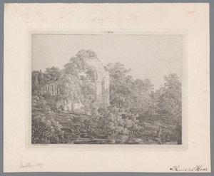 Vue sur les ruines du Château de Haar - Adriaan Jacob Willem van Dielen
