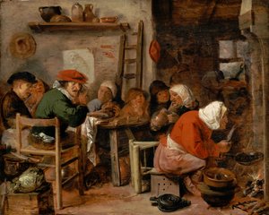 Femme faisant des crêpes - Adriaen Brouwer