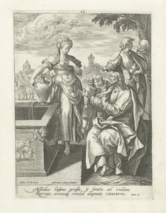 Conversation avec la femme samaritaine (Vie du Christ) - Adriaen Collaert