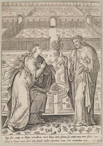 Le Christ et son épouse, Ecclesia, dans un jardin - Adriaen Collaert
