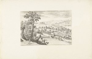 Paysage avec un champ de blé - Adriaen Collaert