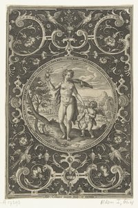 Médaillon avec Vénus tenant la pomme de Paris et Amour à ses côtés (Médaillons avec des figures du Jugement de Paris)
