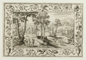 Le voyage à Emmaüs, tiré de Paysages avec scènes de l