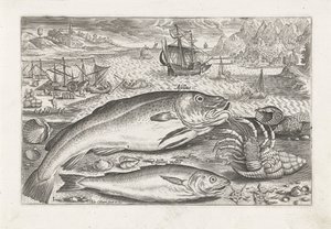Deux poissons sur la plage