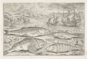 Quatre poissons sur la plage
Piscivm vivae icones (série)