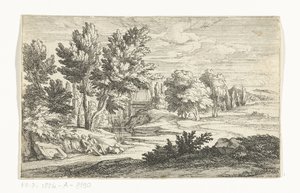 Paysage avec monument funéraire - Adriaen Frans Boudewyns