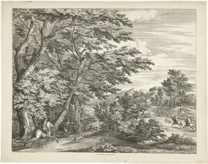 Paysage avec chasse au cerf - Adriaen Frans Boudewyns