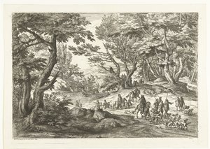 Paysage avec chasse (Paysages avec chasseurs) - Adriaen Frans Boudewyns