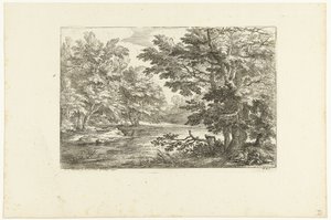 Paysage avec un petit lac - Adriaen Frans Boudewyns