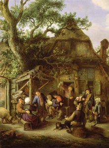 Paysans Heureux, 1648 (détail) - Adriaen Jansz. van Ostade