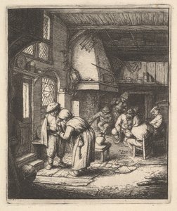 Paysanne payant sa note, 17ème siècle - Adriaen Jansz. van Ostade