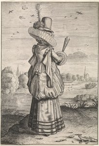 Habitus et cultus Matronarum Nobilu et Rusticarum (Vêtements et manières des dames nobles et paysannes) - Adriaen Matham (possibly)