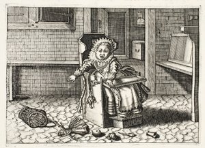Bébé pleurant pour ses jouets, illustration de 