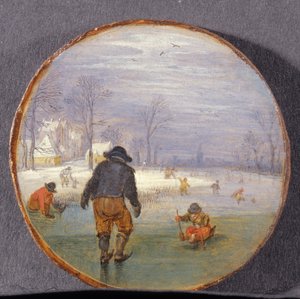 Patineurs dans un paysage - Adriaen Pietersz van de Venne
