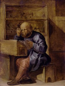 Le correcteur Cornelis Kiel au travail, première moitié du 17e siècle - Adriaen Pietersz. van de Venne