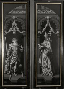 Triptyque de Saint Pancrace, panneaux fermés (huile sur bois)