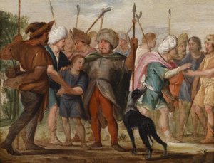 Joseph vendu par ses frères - Adriaen van Nieulandt the younger