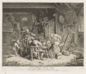 Paysans à un repas dans une auberge - Adriaen van Ostade