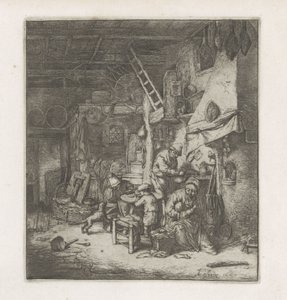 Famille de paysans dans un intérieur - Adriaen van Ostade