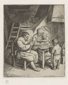 Famille à table pour le repas