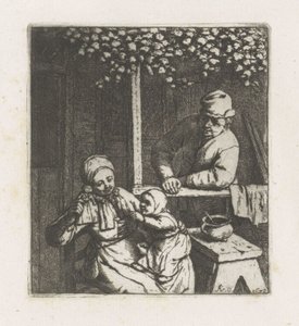 Enfant tendant la main vers une poupée - Adriaen van Ostade