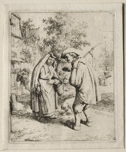 Homme conversant avec une femme