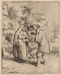 Homme et femme parlant