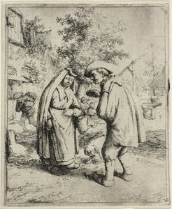 Homme et femme parlant