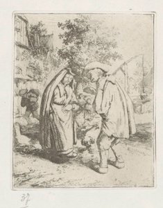 Homme et femme en conversation