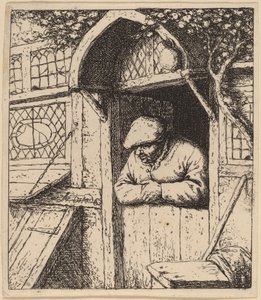 Paysanne appuyée sur sa porte - Adriaen van Ostade