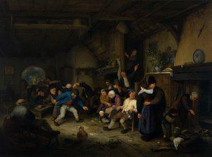 Paysans dansant dans une taverne