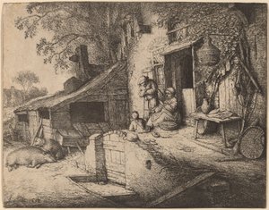 La Fileuse - Adriaen van Ostade