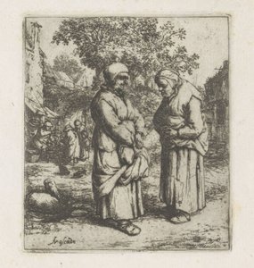 Deux vieilles femmes en conversation - Adriaen van Ostade