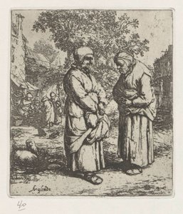 Deux vieilles femmes en conversation - Adriaen van Ostade