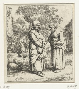 Deux vieilles femmes en conversation - Adriaen van Ostade