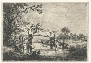 Deux pêcheurs sur un pont - Adriaen van Ostade