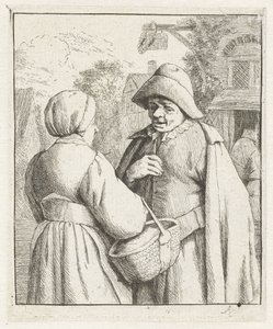 Femme et homme en conversation - Adriaen van Ostade