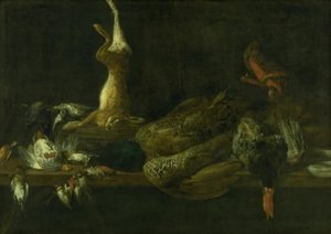 Nature morte avec gibier sur une table - Adriaen van Utrecht