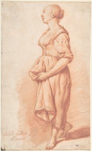 Ein junges Mädchen, das nach links geht - Adriaen van de Velde