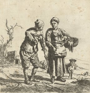 Fermier et sa femme en conversation - Adriaen van de Velde