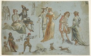 Études de figures - Adriaen van de Velde