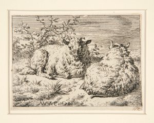 Les Deux Moutons - Adriaen van de Velde