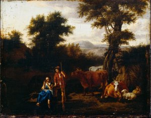 Paysans et bétail - Adriaen van de Velde