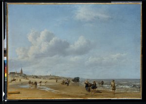 La plage de Scheveningen - Adriaen van de Velde