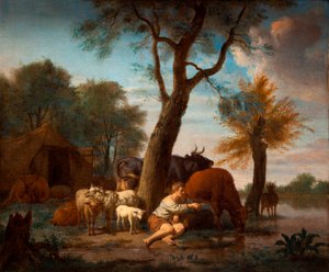 Le berger pêcheur - Adriaen van de Velde