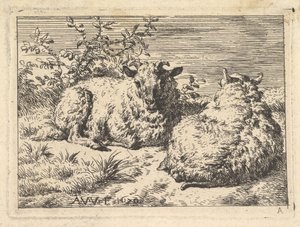 Deux moutons couchés, 1670 - Adriaen van de Velde