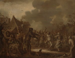Paysans dansant - Adriaen van de Venne